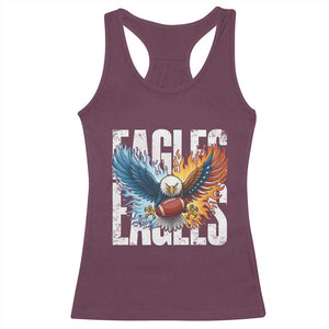 Eagles Football Racerback Tank Top Patriotic Eagle American Flag Gift TS12 Maroon Print Your Wear