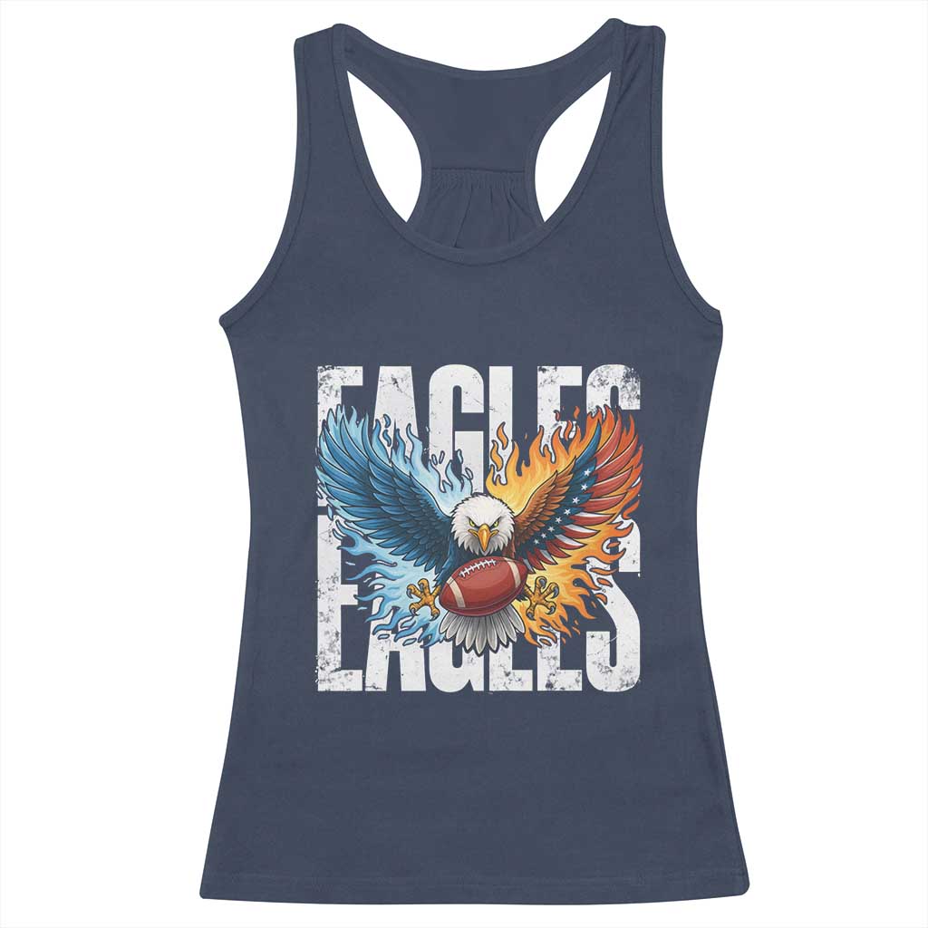 Eagles Football Racerback Tank Top Patriotic Eagle American Flag Gift TS12 Navy Print Your Wear