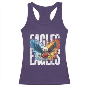 Eagles Football Racerback Tank Top Patriotic Eagle American Flag Gift TS12 Purple Print Your Wear