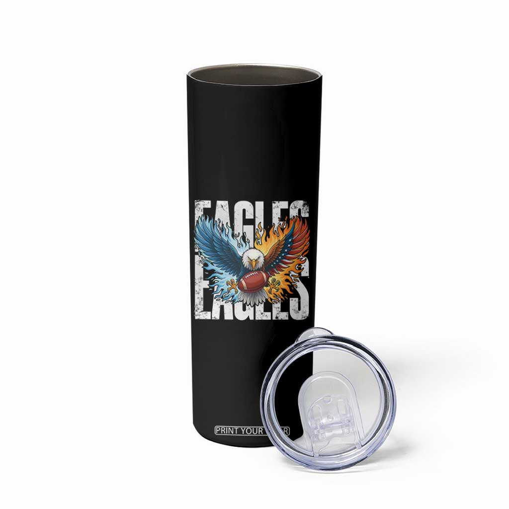 Eagles Football Skinny Tumbler Patriotic Eagle American Flag Gift TS12 Print Your Wear