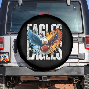 Eagles Football Spare Tire Cover Patriotic Eagle American Flag Gift TS12 No hole Black Print Your Wear