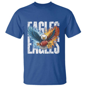 Eagles Football T Shirt Patriotic Eagle American Flag Gift TS12 Royal Blue Print Your Wear