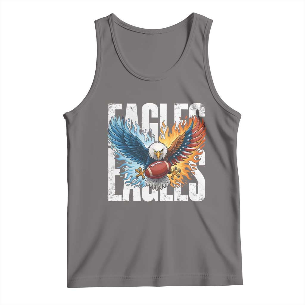 Eagles Football Tank Top Patriotic Eagle American Flag Gift TS12 Deep Heather Print Your Wear