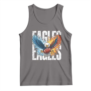 Eagles Football Tank Top Patriotic Eagle American Flag Gift TS12 Deep Heather Print Your Wear