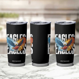 Eagles Football Tumbler Cup Patriotic Eagle American Flag Gift TS12 Print Your Wear