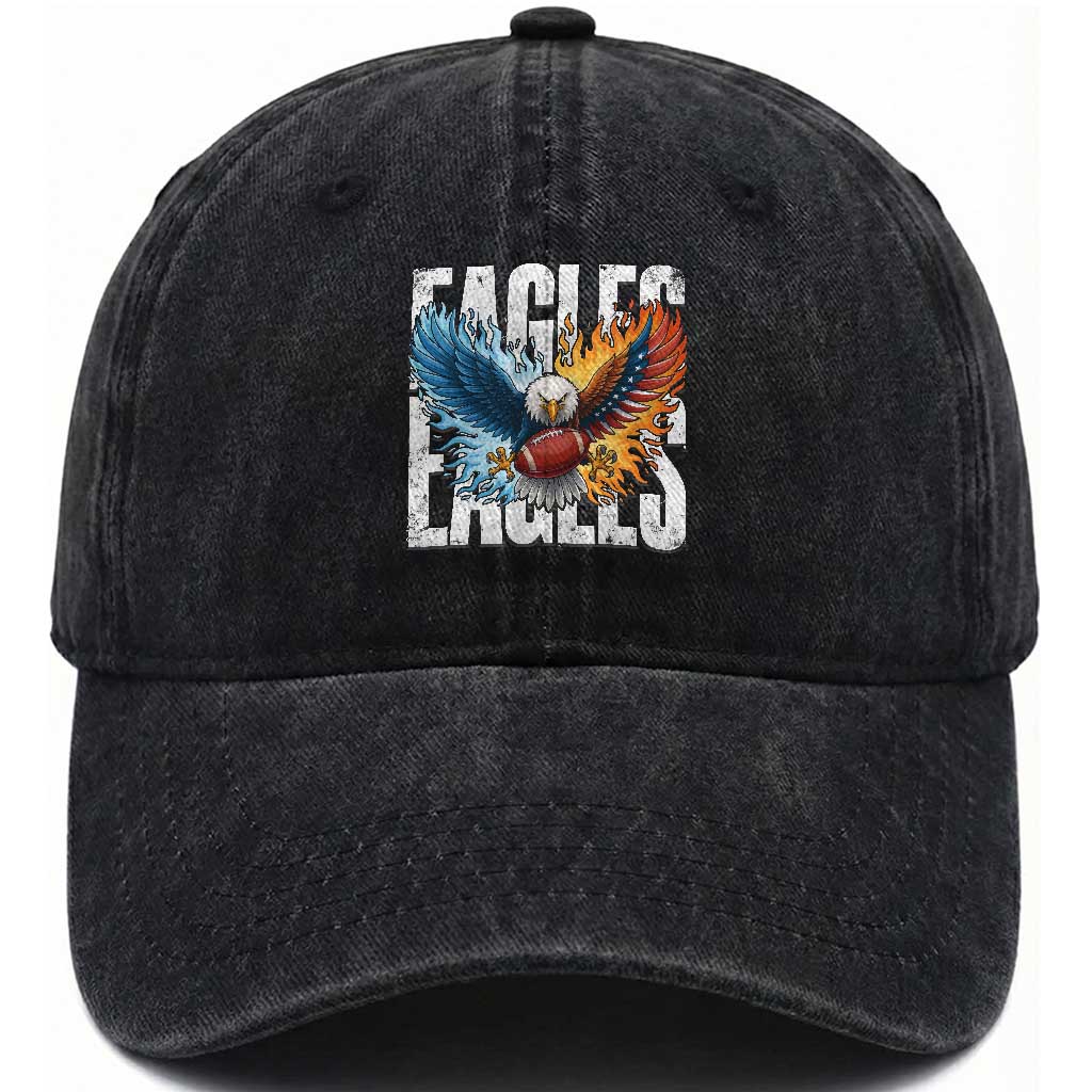 EF Lover Patriotic Eagle American Flag Gift Washed Cotton Baseball Cap TS12 Print Your Wear