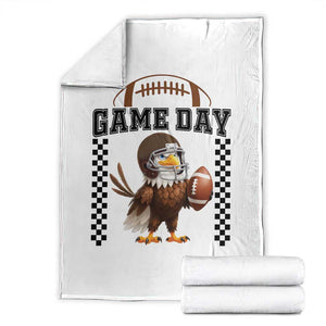 Eagle Football Throw Blanket Game Day Humor Gift TS12 White Print Your Wear