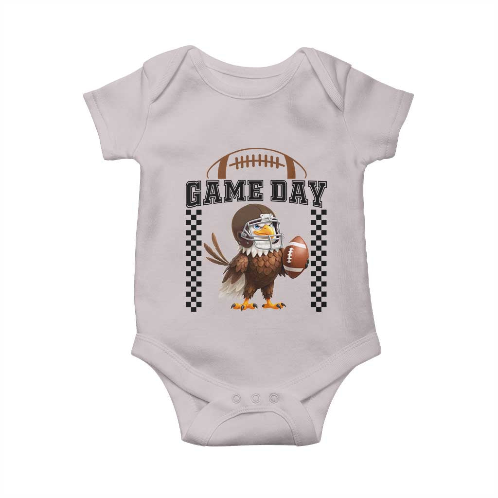 Eagle Football Baby Onesie Game Day Humor Gift TS12 Ice Gray Print Your Wear