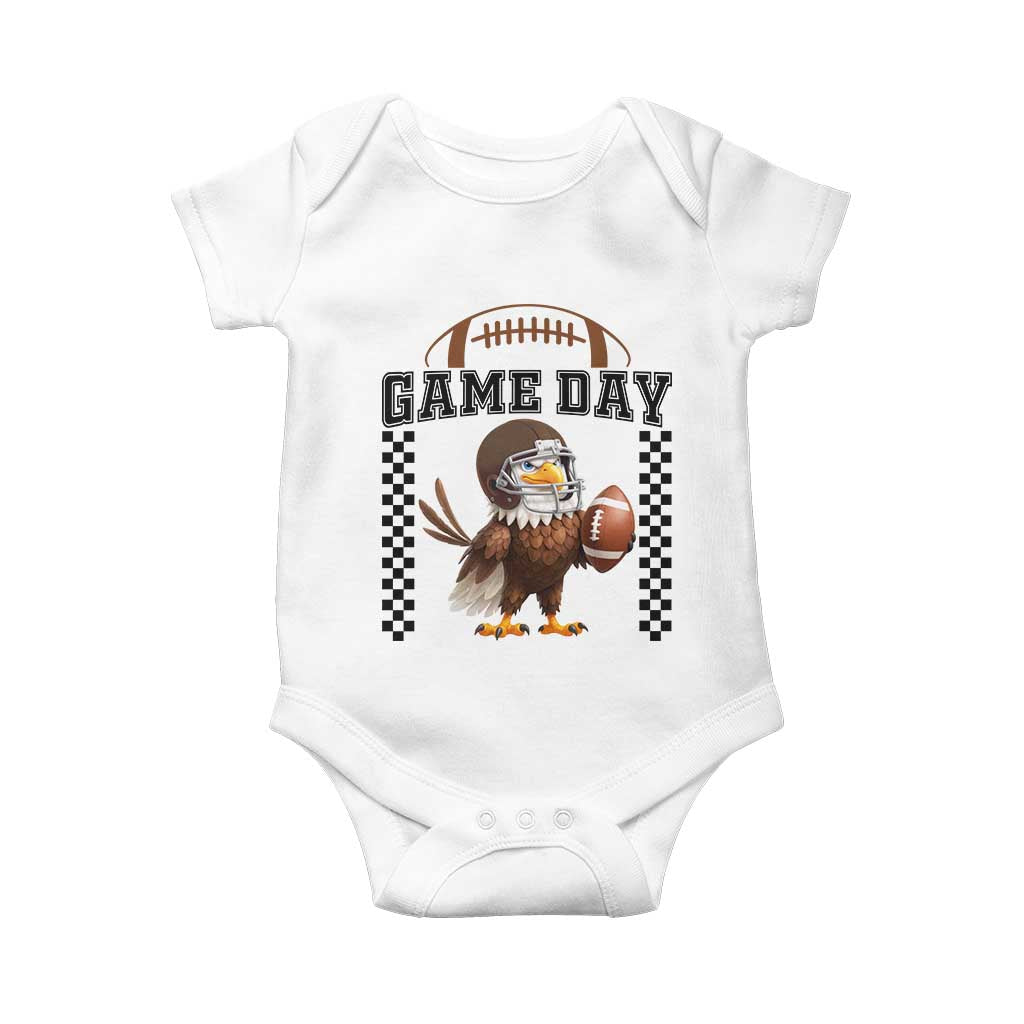 Eagle Football Baby Onesie Game Day Humor Gift TS12 White Print Your Wear