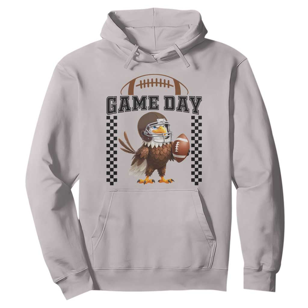 Eagle Football Hoodie Game Day Humor Gift TS12 Ice Gray Print Your Wear