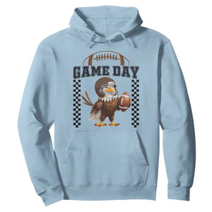 Eagle Football Hoodie Game Day Humor Gift TS12 Light Blue Print Your Wear