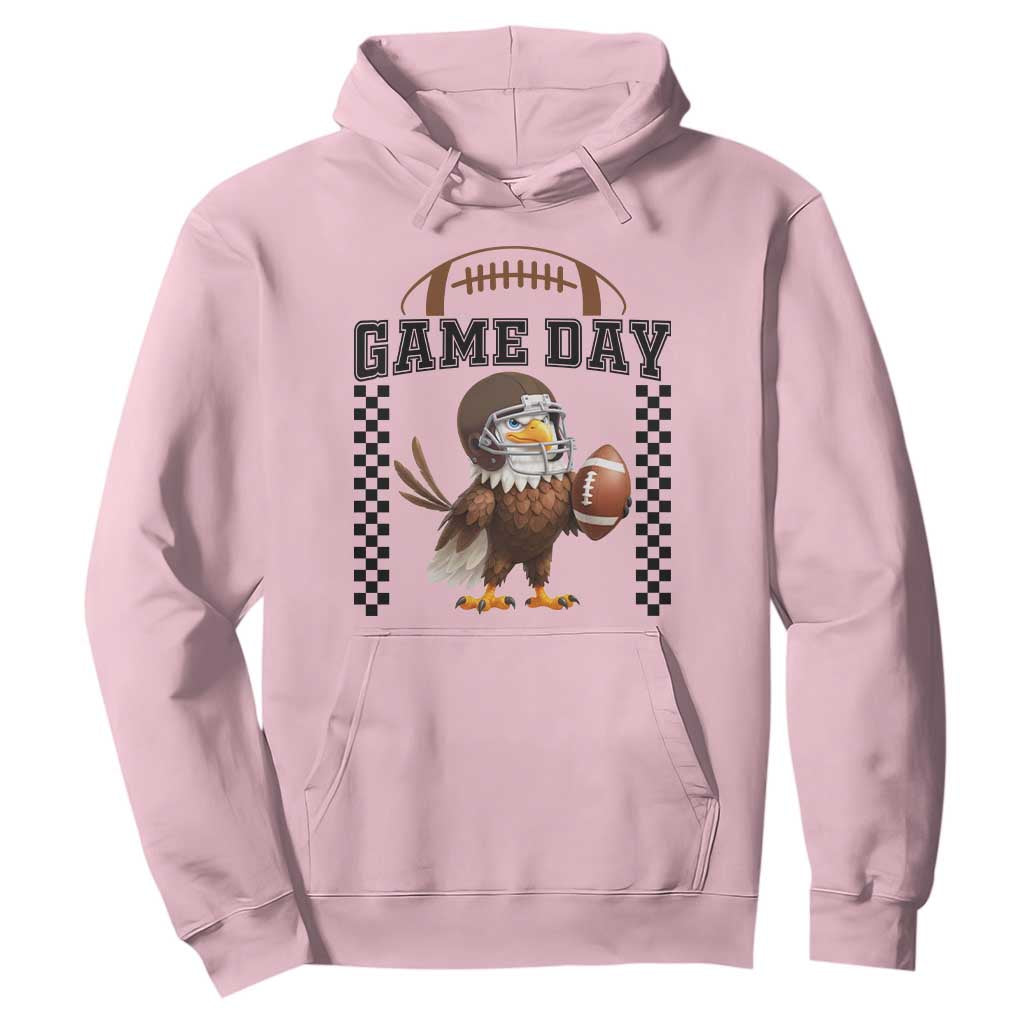 Eagle Football Hoodie Game Day Humor Gift TS12 Light Pink Print Your Wear