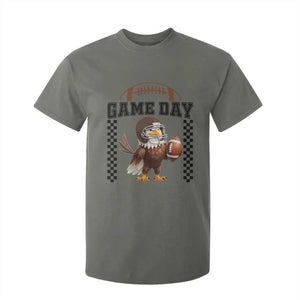 Eagle Football T Shirt For Kid Game Day Humor Gift TS12 Military Green Print Your Wear