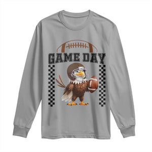 Eagle Football Long Sleeve Shirt Game Day Humor Gift TS12 Sport Gray Print Your Wear