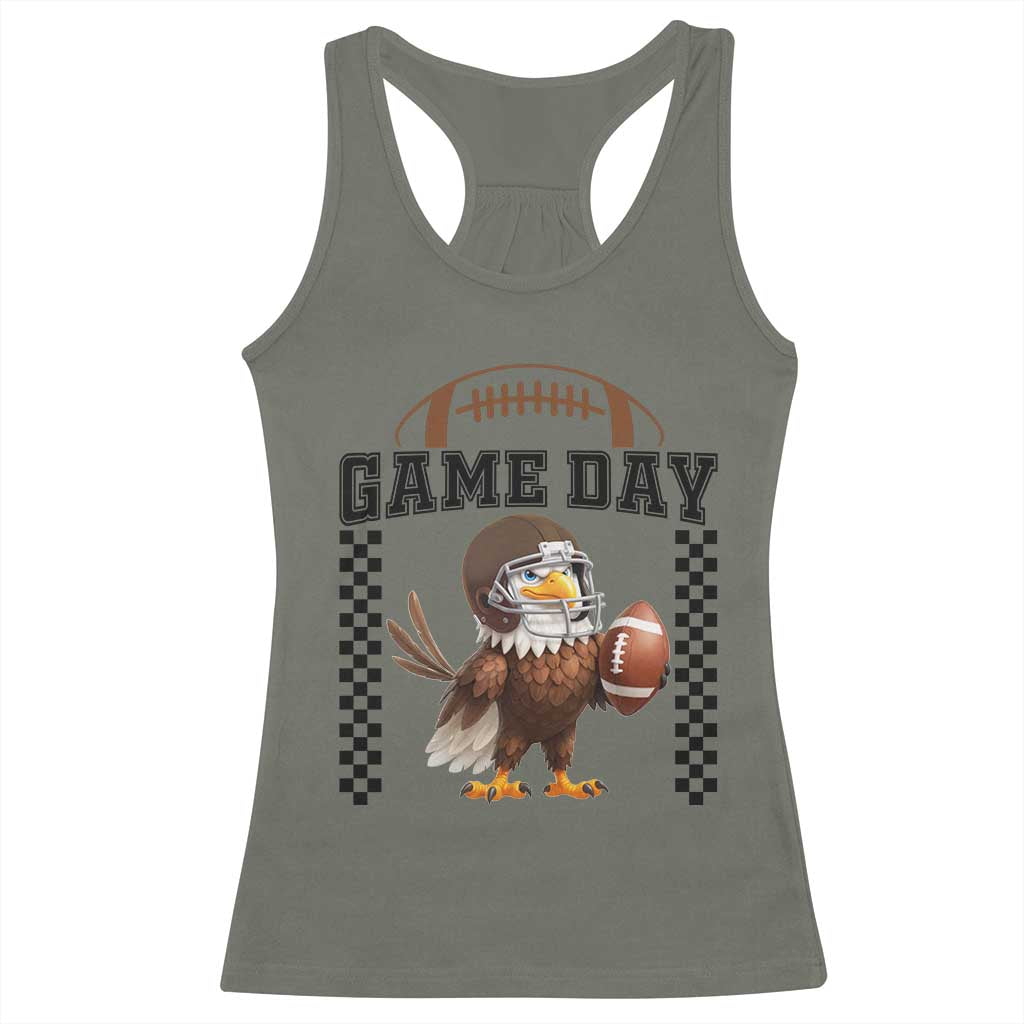 Funny EFF Game Day Humor Gift Racerback Tank Top TS12 Military Green Print Your Wear