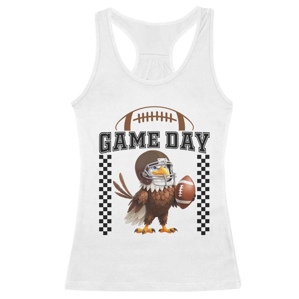 Eagle Football Racerback Tank Top Game Day Humor Gift TS12 White Print Your Wear