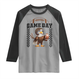 Eagle Football Raglan Shirt Game Day Humor Gift TS12 Sport Gray Black Print Your Wear