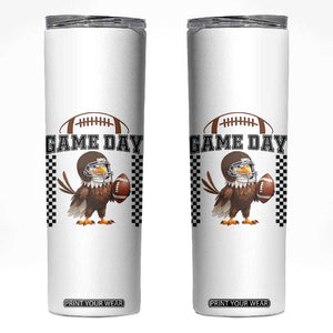 Eagle Football Skinny Tumbler Game Day Humor Gift TS12 White Print Your Wear