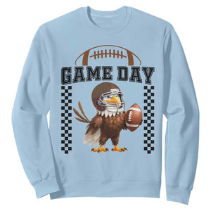 Eagle Football Sweatshirt Game Day Humor Gift TS12 Light Blue Print Your Wear