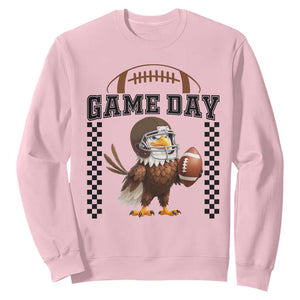 Eagle Football Sweatshirt Game Day Humor Gift TS12 Light Pink Print Your Wear