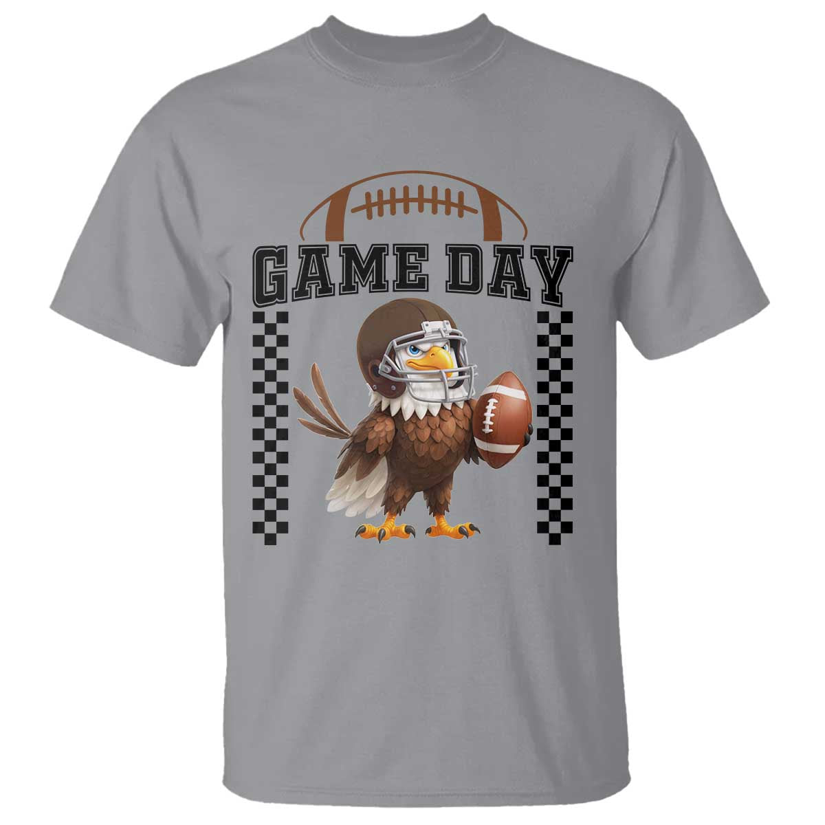 Eagle Football T Shirt Game Day Humor Gift TS12 Sport Gray Print Your Wear