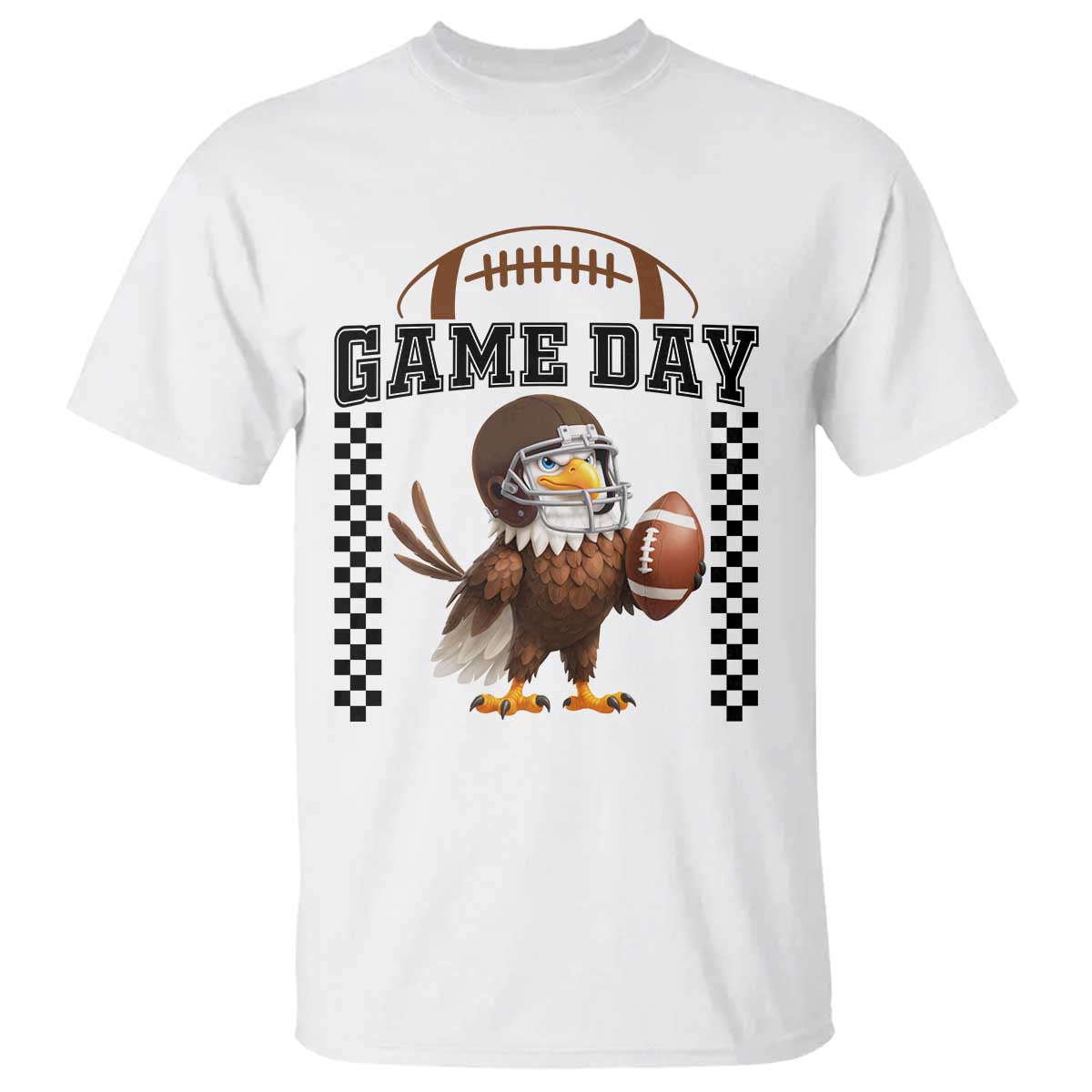 Eagle Football T Shirt Game Day Humor Gift TS12 White Print Your Wear