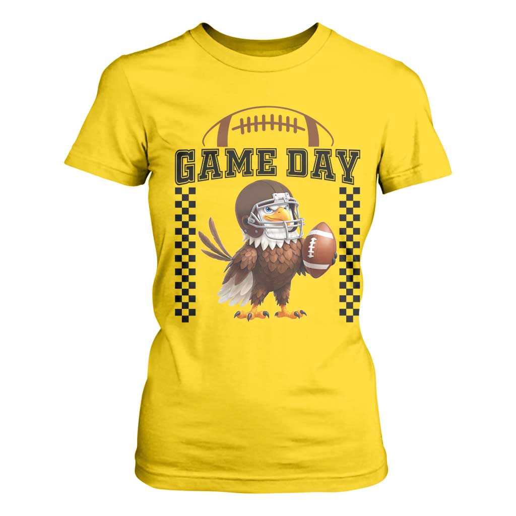 Eagle Football T Shirt For Women Game Day Humor Gift TS12 Daisy Print Your Wear