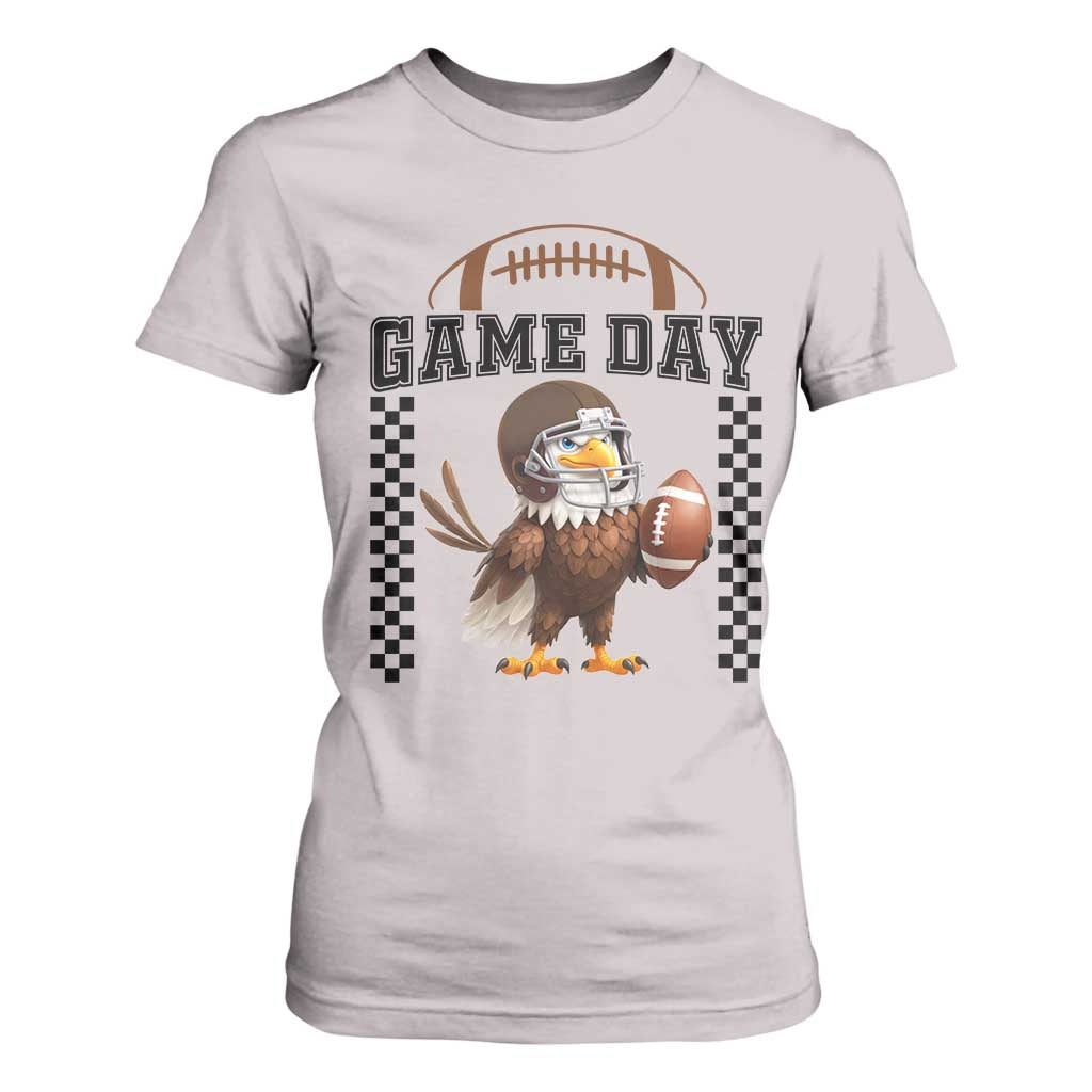 Eagle Football T Shirt For Women Game Day Humor Gift TS12 Ice Gray Print Your Wear
