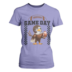 Eagle Football T Shirt For Women Game Day Humor Gift TS12 Violet Print Your Wear