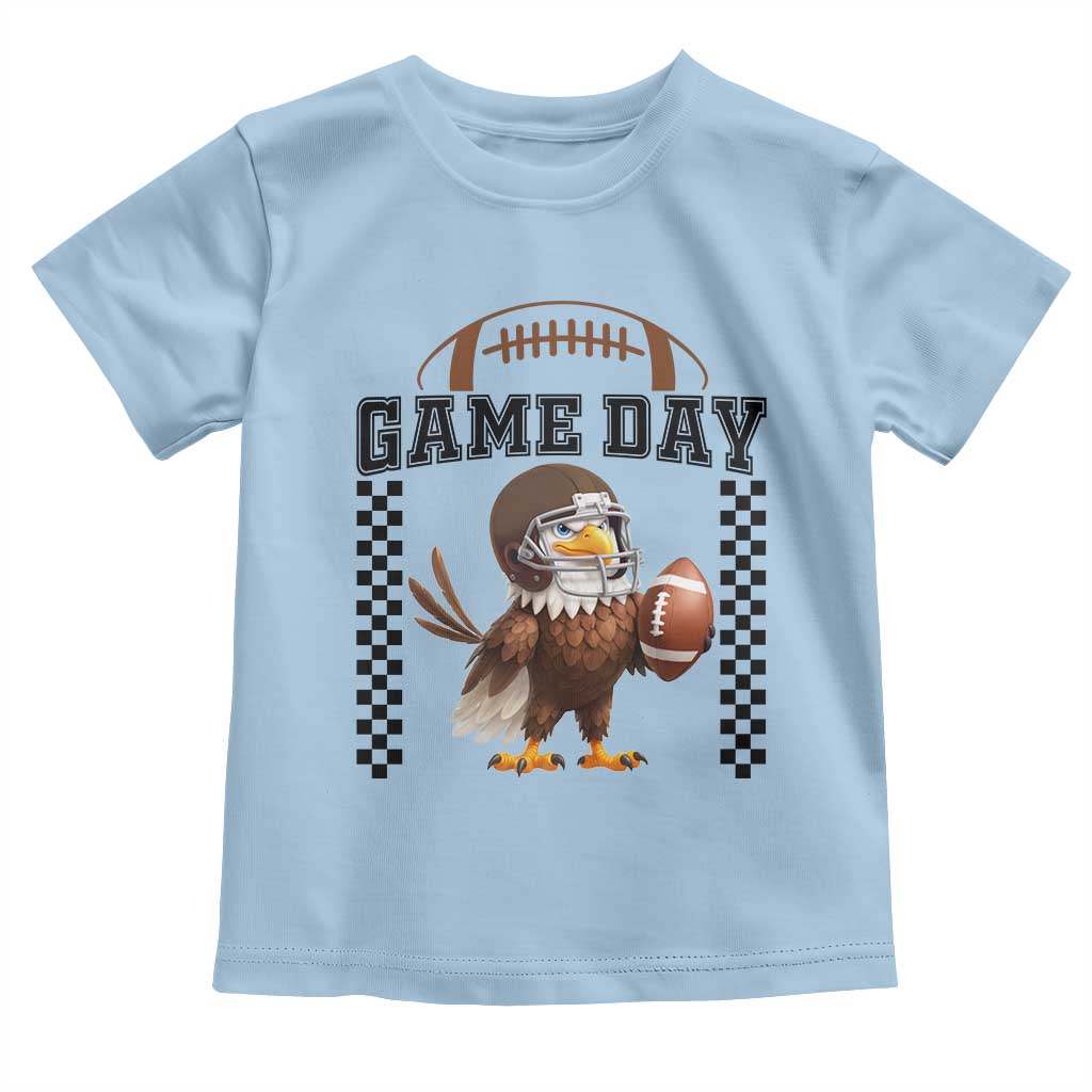 Eagle Football Toddler T Shirt Game Day Humor Gift TS12 Light Blue Print Your Wear