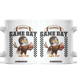 Eagle Football Coffee Mug Game Day Humor Gift TS12 White Print Your Wear