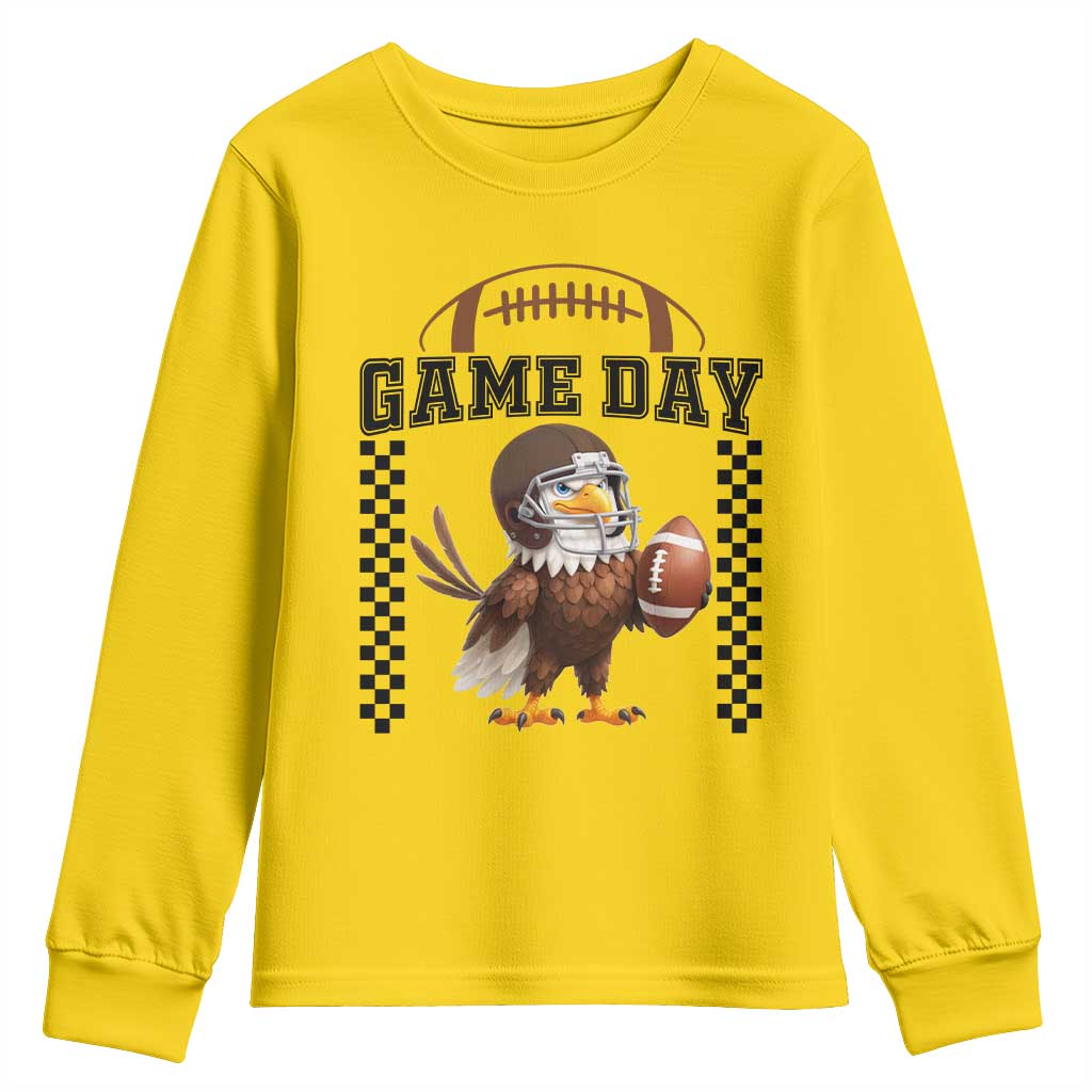 Eagle Football Youth Sweatshirt Game Day Humor Gift TS12 Daisy Print Your Wear
