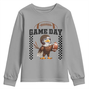 Eagle Football Youth Sweatshirt Game Day Humor Gift TS12 Sport Gray Print Your Wear