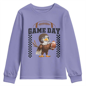 Eagle Football Youth Sweatshirt Game Day Humor Gift TS12 Violet Print Your Wear