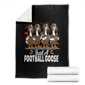 Just A Football Goose Throw Blanket Animal Sports Fan Gift TS12 Black Print Your Wear