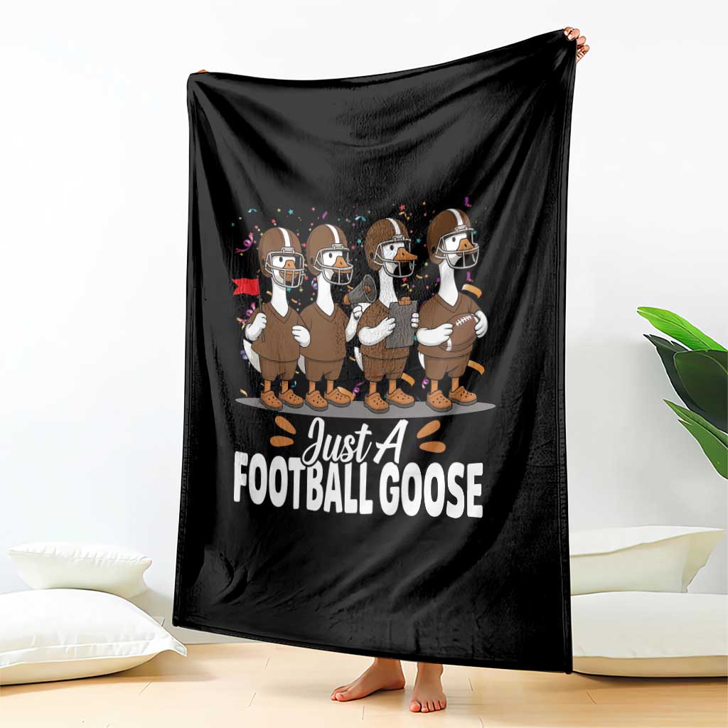 Just A Football Goose Throw Blanket Animal Sports Fan Gift TS12 Print Your Wear