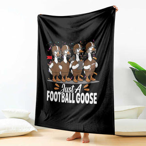 Just A Football Goose Throw Blanket Animal Sports Fan Gift TS12 Print Your Wear