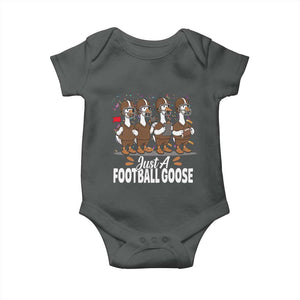 Just A Football Goose Baby Onesie Animal Sports Fan Gift TS12 Dark Heather Print Your Wear