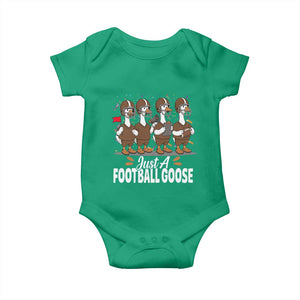 Just A Football Goose Baby Onesie Animal Sports Fan Gift TS12 Irish Green Print Your Wear