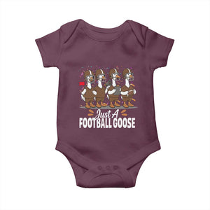 Just A Football Goose Baby Onesie Animal Sports Fan Gift TS12 Maroon Print Your Wear
