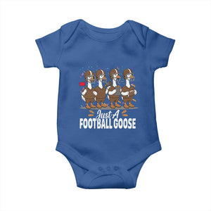 Just A Football Goose Baby Onesie Animal Sports Fan Gift TS12 Royal Blue Print Your Wear