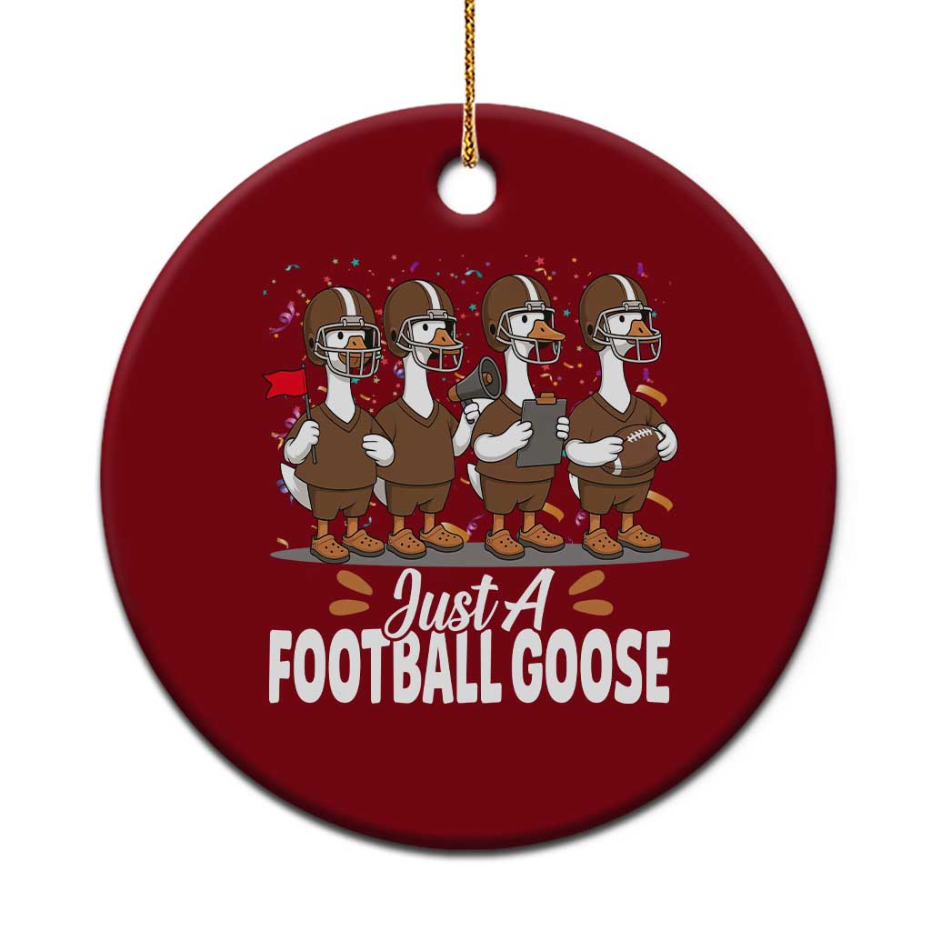 Just A Football Goose Ceramic Ornament Animal Sports Fan Gift TS12 1pc Red Print Your Wear