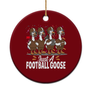 Just A Football Goose Ceramic Ornament Animal Sports Fan Gift TS12 1pc Red Print Your Wear