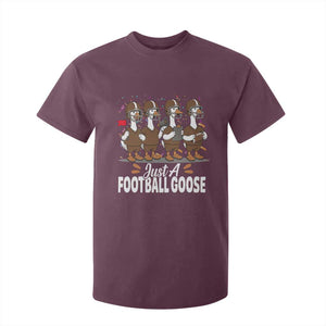 Just A Football Goose T Shirt For Kid Animal Sports Fan Gift TS12 Maroon Print Your Wear