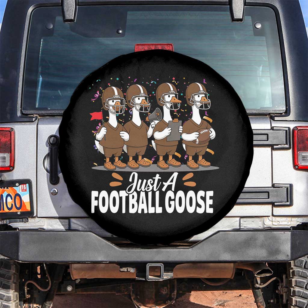 Just A Football Goose Spare Tire Cover Animal Sports Fan Gift TS12 No hole Black Print Your Wear