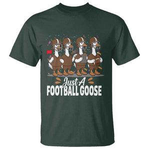 Just A Football Goose T Shirt Animal Sports Fan Gift TS12 Dark Forest Green Print Your Wear
