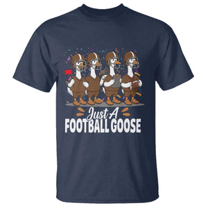 Just A Football Goose T Shirt Animal Sports Fan Gift TS12 Navy Print Your Wear