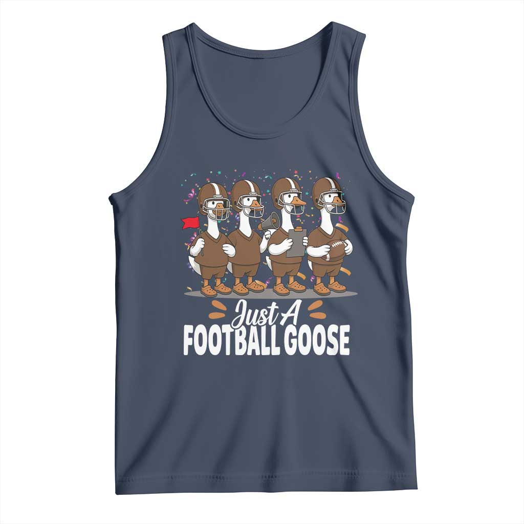 Just A Football Goose Tank Top Animal Sports Fan Gift TS12 Navy Print Your Wear