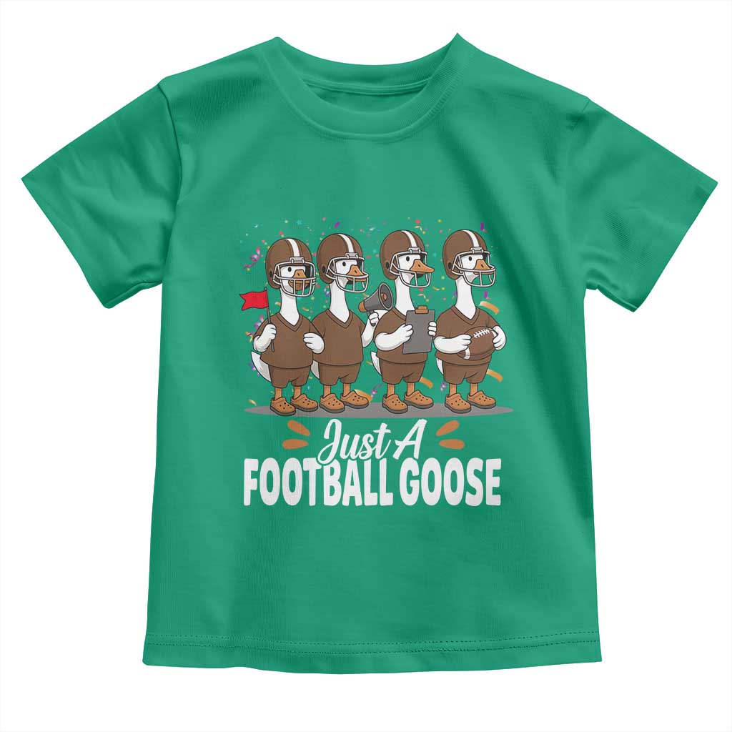 Just A Football Goose Toddler T Shirt Animal Sports Fan Gift TS12 Irish Green Print Your Wear