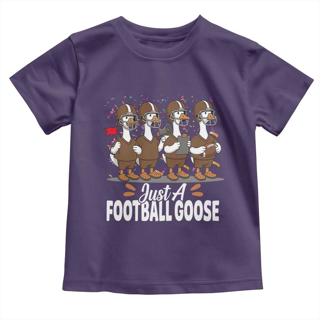 Just A Football Goose Toddler T Shirt Animal Sports Fan Gift TS12 Purple Print Your Wear